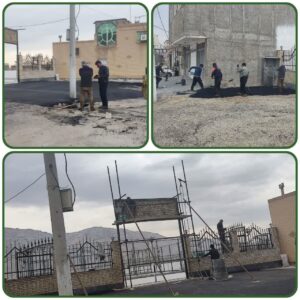 🌱 ادامه عملیات احداث زمین چمن مصنوعی