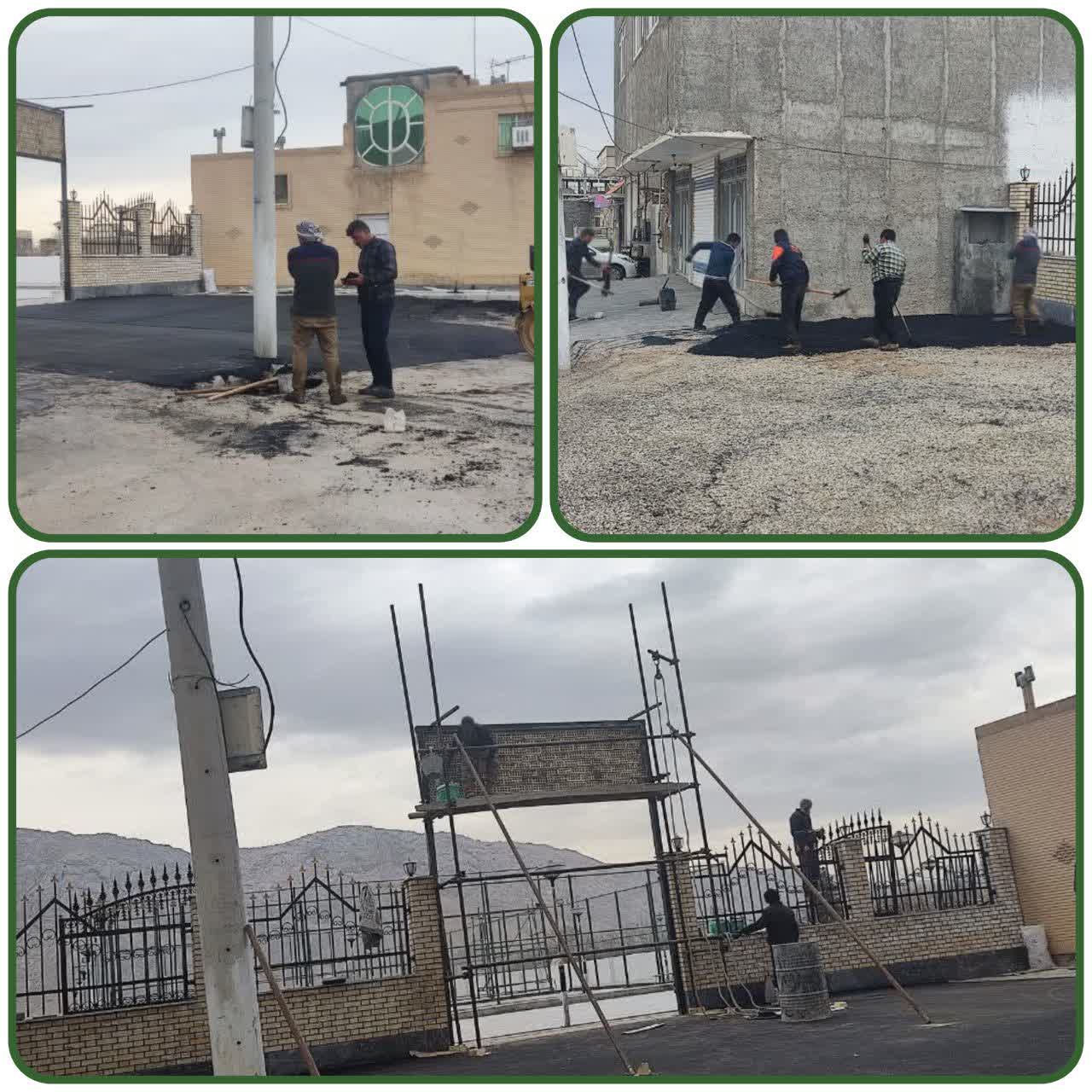 🌱 ادامه عملیات احداث زمین چمن مصنوعی